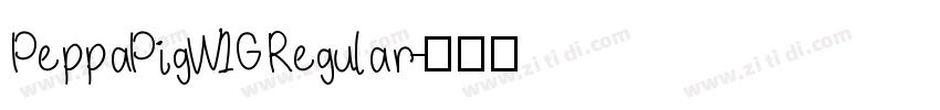 PeppaPigW1G Regular字体转换